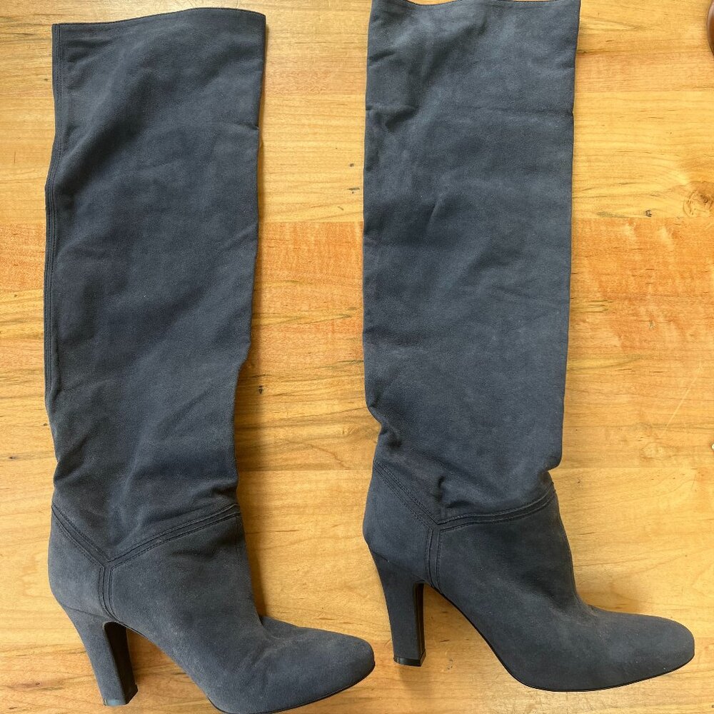 Stella McCartney high blue suede boots